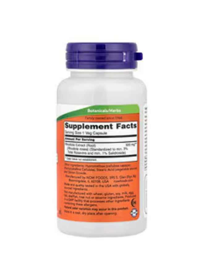 now Rhodiola 500 mg supplement, helps the body adapt to the stresses of daily life*, adaptogenic herb*, 60 vegetarian capsules - Image 2